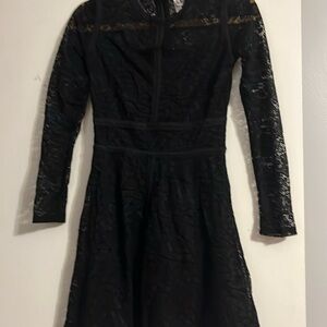Xhilaration Black long sleeve lace dress S/P